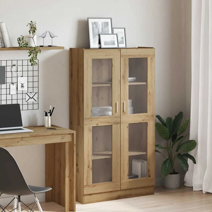 vidaXL Highboard Artisan-Eiche 82,5 x 30,5 x 150 cm Holzwerkstoff 3318719 – Bild 2