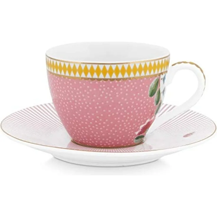 PiP Studio Espressotasse La Majorelle Pink Espressotasse m Untere 0,12 l, Porzellan, Espresso Cup & Saucer La Majorelle Pink 120ml