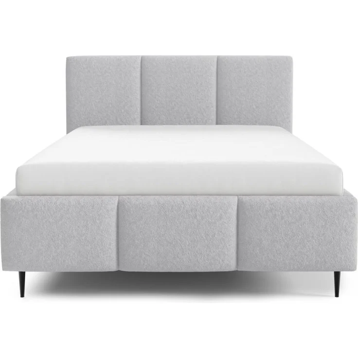 Polsterbett Schlafzimmerbett MIAMI Komplettset 180x200 cm in Stoff Lambi Hellgrau – Bild 3