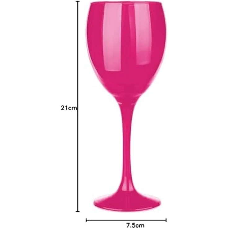 6 Weingläser 300ml Weinglas Rotweingläser Weißweingläser Pink – Bild 3