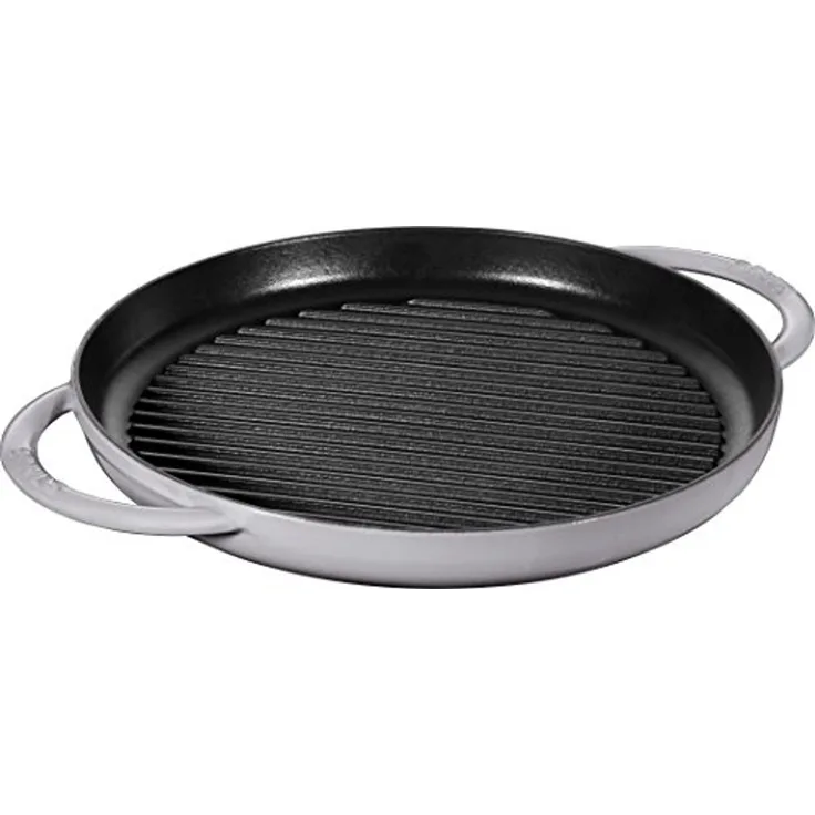 Staub Grillpfanne induktion rund 30cm Graphit-grau Töpfe & Pfannen