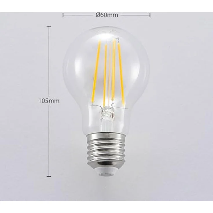 Arcchio LED E27 Lampe 6,5W dimmbar, Glas - Energiesparende Leuchte für Wohnräume – Bild 2