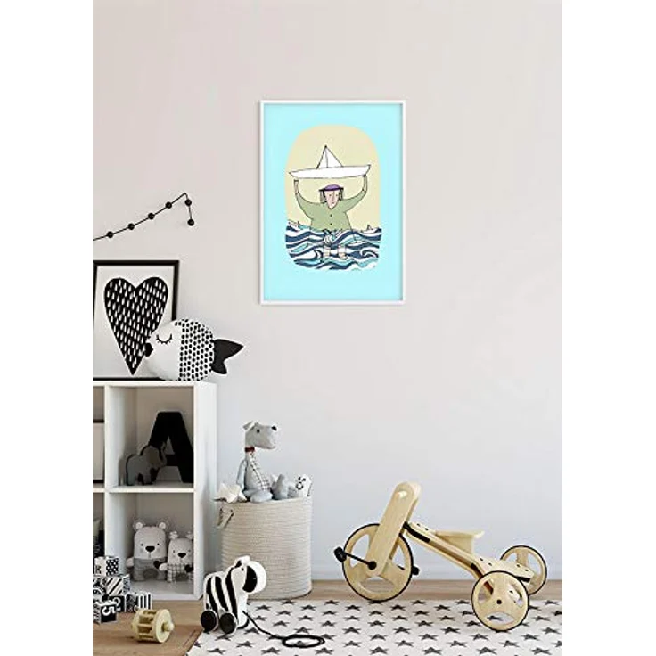Komar Wandbild Paper Ship, Kunstdruck 50 x 70 cm, seidenmattes Premium-Poster, ohne Rahmen, für Wohnzimmer und Schlafzimmer, FSC-zertifiziert – Bild 4
