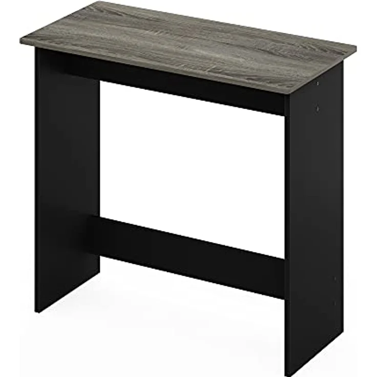 Furinno Simplistic Computertisch/Schreibtisch, Holz, Französische Eiche Grau/Schwarz, 39. 37 x 80 x 75. 57 cm – Bild 6