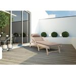 Bellavista St. Tropez Gartenliege, Akazien Holz, FSC 100, mit Rollen