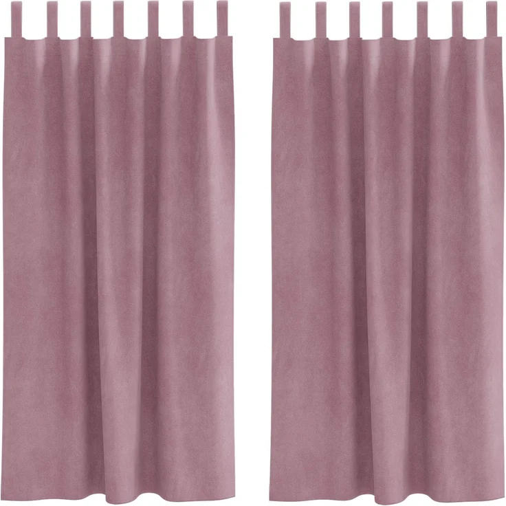Verdunkelungsvorhänge 2 pcs | für Wohnzimmer & Schlafzimmer Dunkelrosa 140 x 175 cm Samt – Bild 1