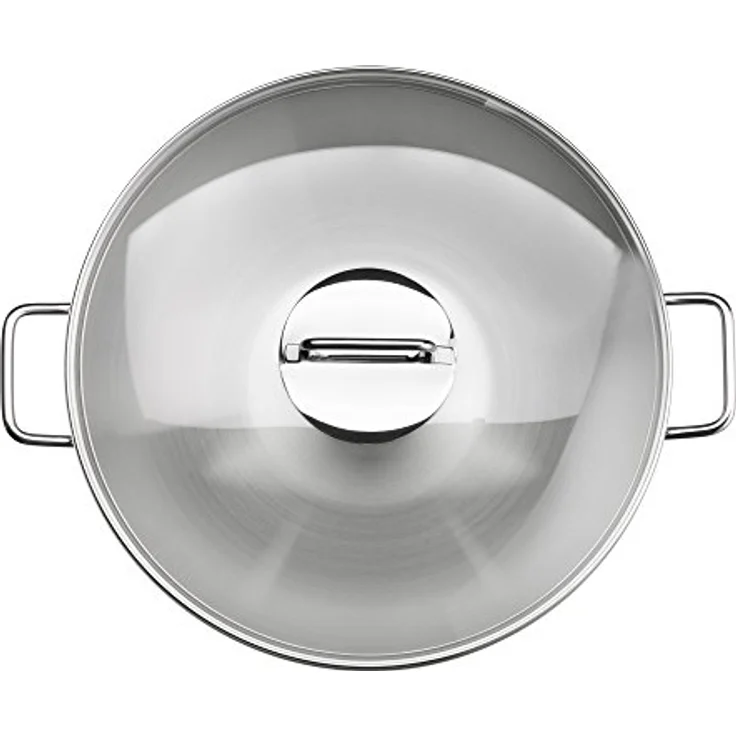 WMF Macao Wok Induktion 2-teilig, Wokpfanne 36 cm mit Glasdeckel, Wok für Induktion, Cromargan Edelstahl poliert, unbeschichtet – Bild 6