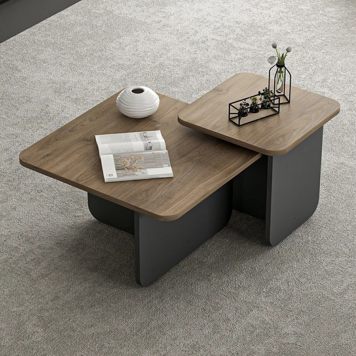 Skye Decor 'Luvi - 20455' Couchtisch, Rahle / Anthrazit, 40,6 x 40,35 x 40,6 cm – Bild 4