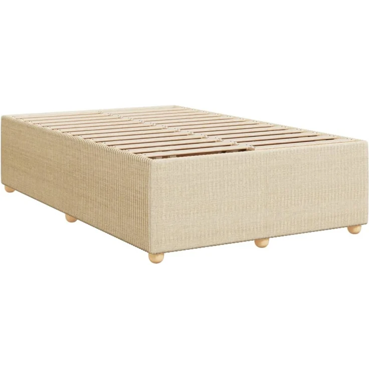 vidaXL Boxspringbett mit Matratze Creme 120x200 cm Stoff 3289721 – Bild 9
