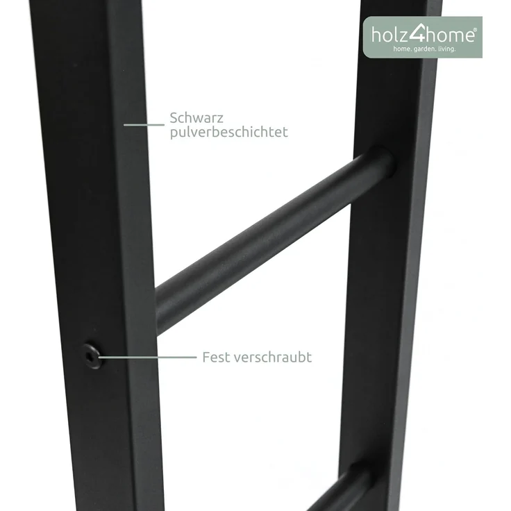 Kaminholzregal - Metall, Schwarz - BHT 40 x 100 x 25cm – Bild 5