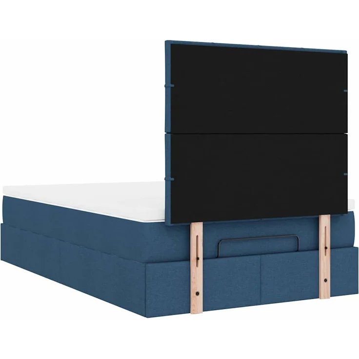 vidaXL Ottoman-Bett mit Matratze & LEDs Blau 120x200 cm Stoff 3314002 – Bild 10
