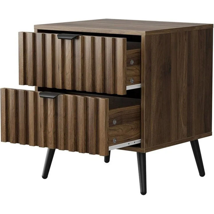 MODFU Nachttisch mit Schubladen (großzügige Ablagefläche – Multifunktional für Schlafzimmer, Wohnzimmer, Homeoffice & Kinderzimmer – Stabil mit Kippsicherung, 1-St, 45 x 40 x 53 cm)