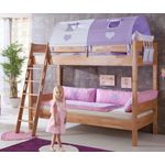 Relita 'Stefan' Etagenbett inkl. Stoffset 'Lila/Weiß' und Matratzen