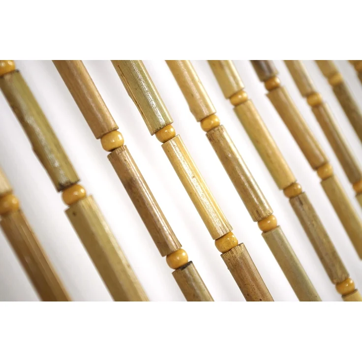 Kobolo Türvorhang Bambusvorhang BAMBOO -Braun Natur - 90x200 cm (1 St), Ösen, transparent – Bild 5