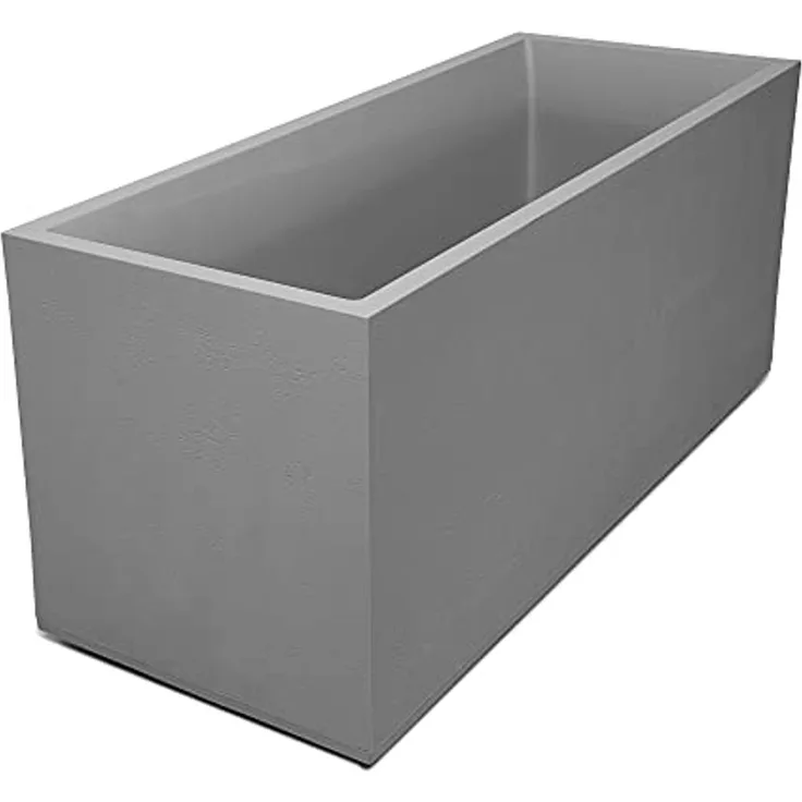 ONDIS24 Pflanzkübel Blumenkübel Blumentopf Vulkan 100cm Vulkan/Basalt Optik, mit Wasserspeicher Pflanzenkasten winterfest, 100 x 40 x 43,5 (H) cm