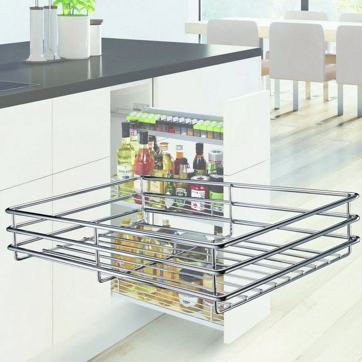 Kesseböhmer Einhängekorb Kesseböhmer Einhängekorb 90° für Comfort Unterschrankauszug, Größe wählbar, silbergrau – Bild 5