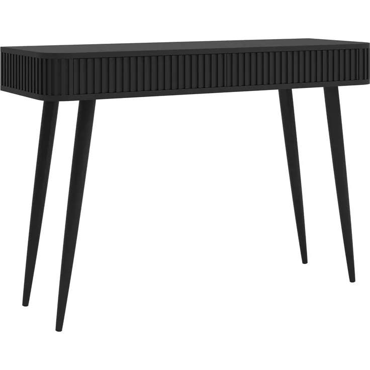 Selsey 'Ovarlo' Schminktisch mit 2 Schubladen, schwarz, ca. 78 x 113 x 38 cm