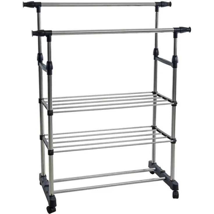 Kleiderständer Wäscheständer Garderobenständer 80-150 cm Breite Rollenständer
