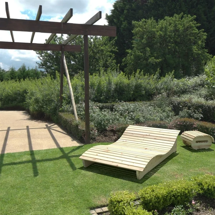 Gartenliege "Relax-Gertl" (Zirbe) 1-teilig Liegebreite 120 cm Himmelsliege – Bild 8