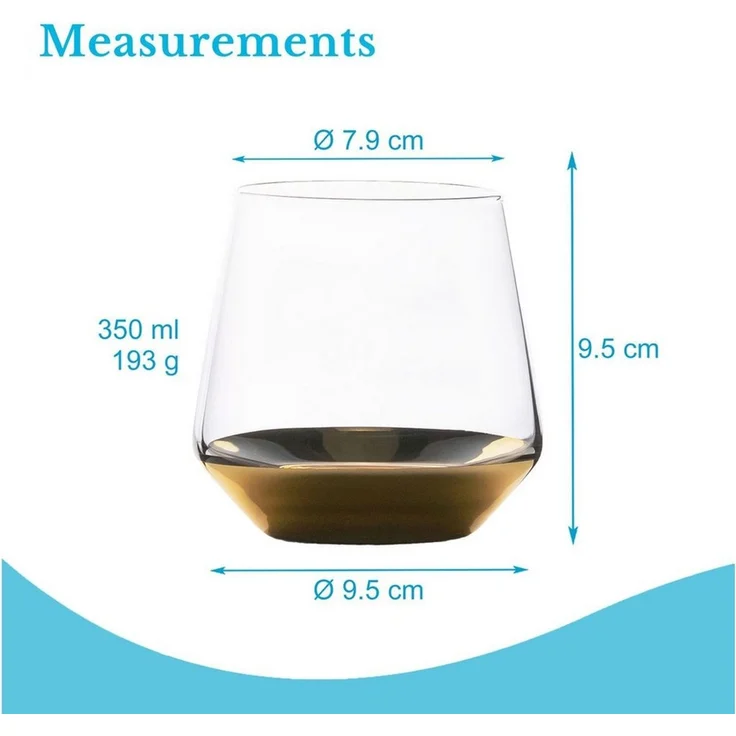 Intirilife Gläser-Set, 6-tlg, Glas, Trinkglas Set Wasserglas Saftglas Becher Kristallglas 350ml – Bild 4