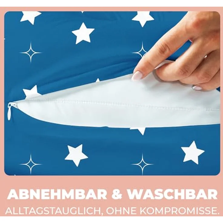 Stillkissen Schwangerschaftskissen XXL 200x70cm Lagerungskissen für Baby/Erwachsene Kissen für Schwangere Seitenschläferkissen mit Bezug aus Baumwolle Ergonomisch & Multifunktional 100% Waschbar – Bild 6