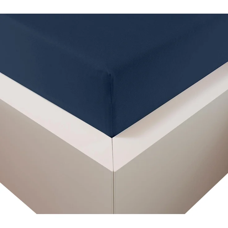 Traumschloss Premium Plus Edel-Jersey Spannbettlaken marine 140-160x200-220