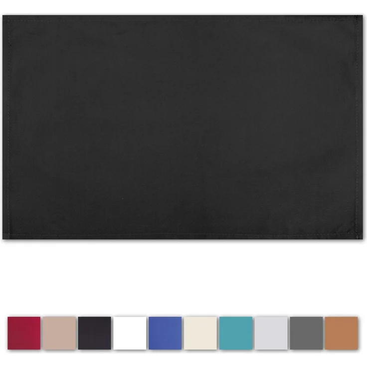 6er Set Tischsets Platzset Tischuntersetzer Platzdeckchen Tischdeko Tischmatte Essensunterlage Maße 30x45 cm, Farbe: schwarz - jet black – Bild 4