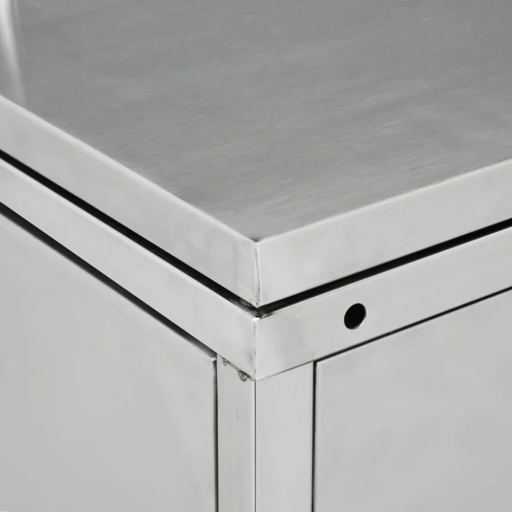 vidaXL Mülltonnenbox für 3 Tonnen 240 L Edelstahl 145381 – Bild 3