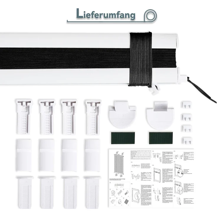 Plisseerollo ohne Bohren Klemmfix 90x130 cm(BxH) Schwarz Jalousie Sonnenschutz Easyfix Faltrollo Lichtdurchlässig Rollo für Fenster & Tür – Bild 7