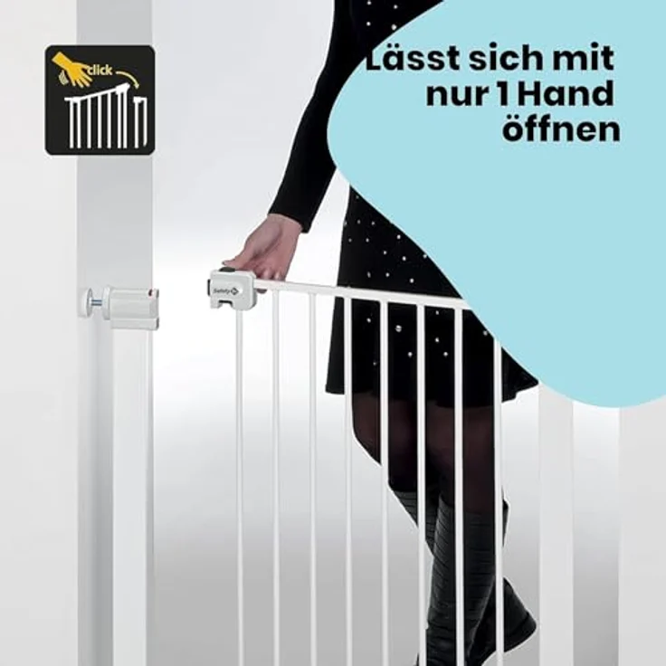 Safety 1st - Secure Tech Einfach Schließen Metal Gate White (Versand aus UK) – Bild 5
