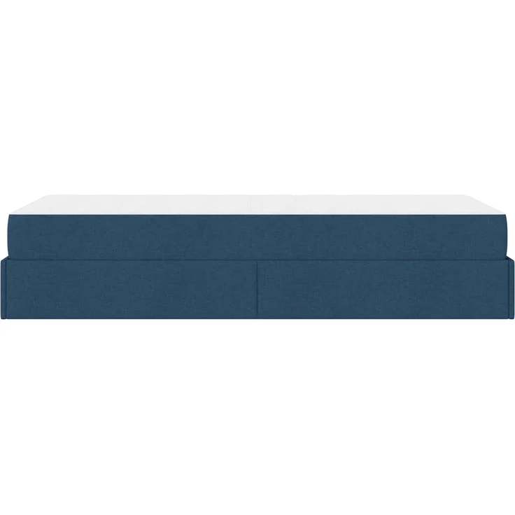 vidaXL Bettgestell mit Matratze mit Matratze 2 pcs Blau Stoff 3399458 – Bild 6