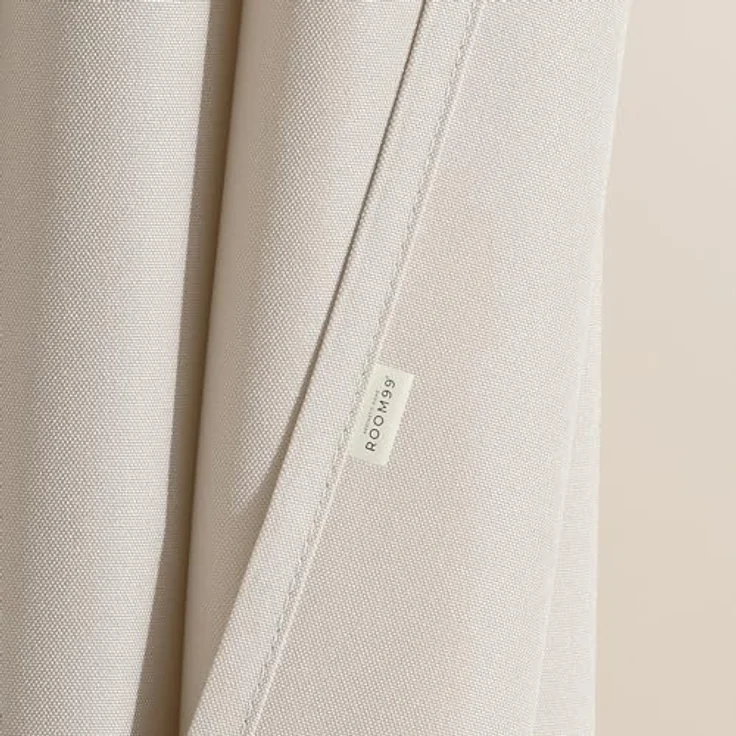 ROOM99 Vorhang mit Silberen Ösen Aura 140x250 cm Breite x Höhe Schiebegardinen Modern Curtain Wohnzimmer Schlafzimmer Hellbeige, 1 Stück – Bild 6