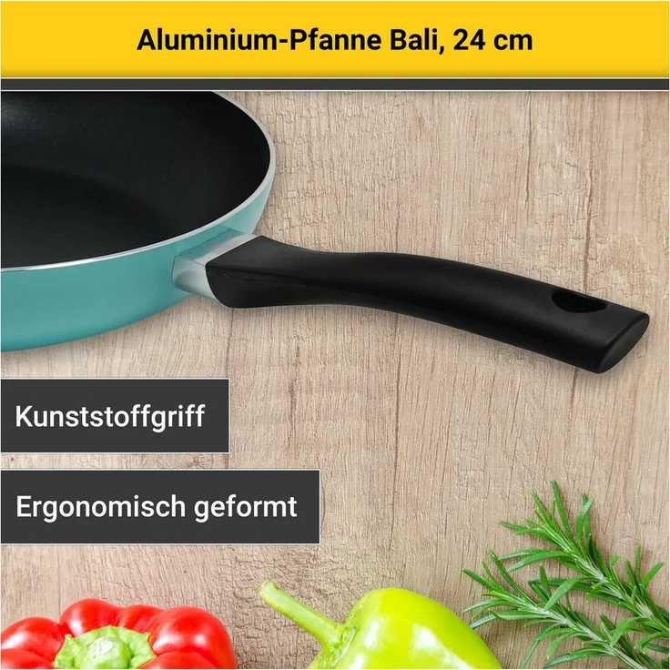 Krüger Bratpfanne Aluminium Pfanne Bali, Aluminium (1-tlg), für Induktions-Kochfelder geeignet – Bild 2