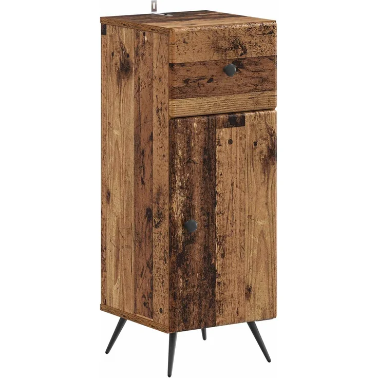 vidaXL 3-teiliges Badezimmer-Schranksystem BREDA 3 stk. Altholz 3418051 – Bild 3