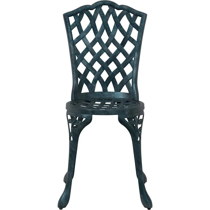 2er Set Gartenstuhl, Balkonstuhl Grün 39 x 40 x 87 cm Aluminium – Bild 4