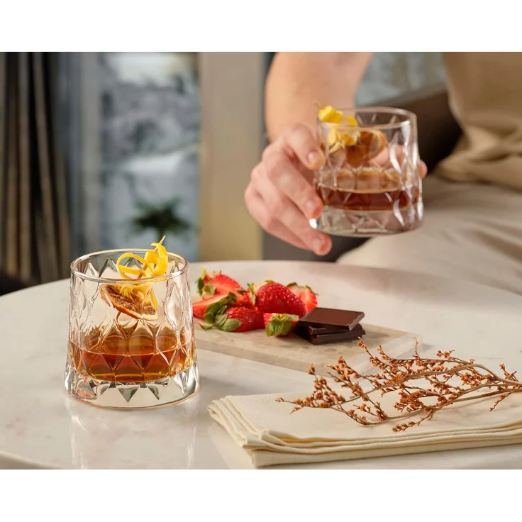 Pasabahce Whiskyglas Pasabahce 420194 Leafy Trinkgläser Whiskyglas Saftglas 4er Set 300cc – Bild 3