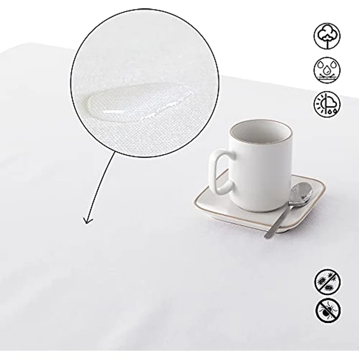 Belum Tischdecke mit Karomuster, fleckabweisend, kariert, 300x140 cm, fleckenabweisende Tischdecke, kein Wachstuch, Blau – Bild 7