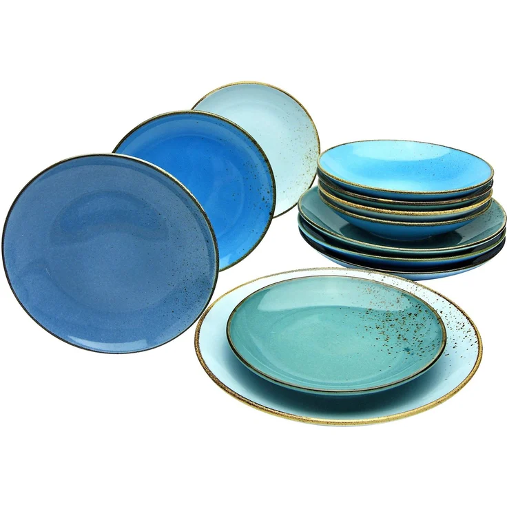 Nature Collection Aqua, Tellerset 12-tlg (mo) – Bild 1