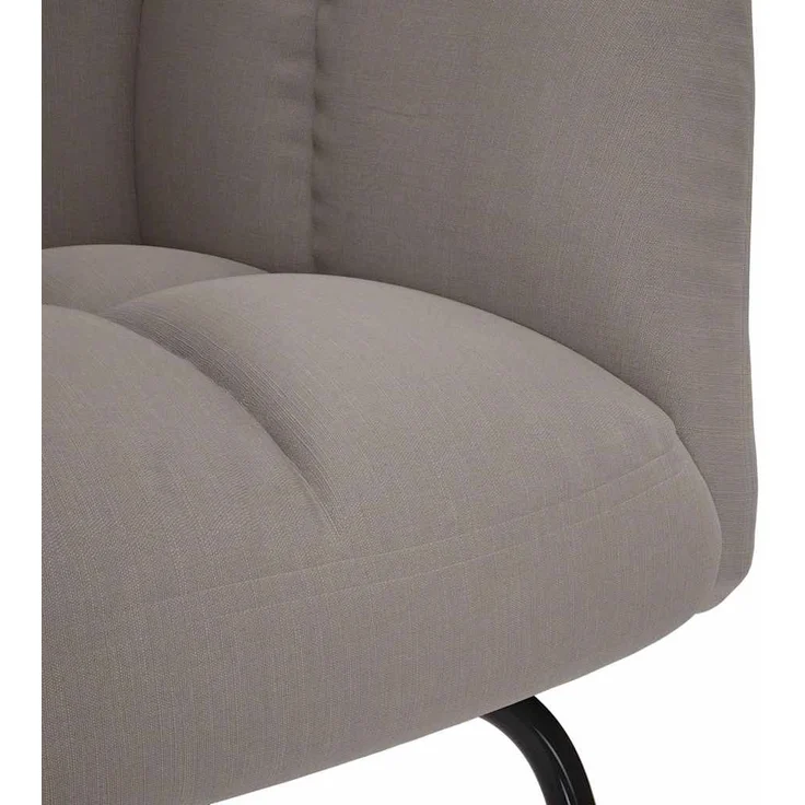 vidaXL Schaukelstuhl mit Fußhocker Taupe Stoff 4016806 – Bild 8