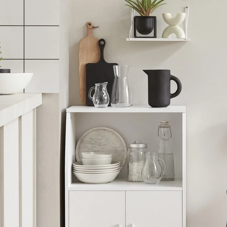 SoBuy FRG241-W Küchenwagen, Spanplatte, Melamin, Weiß, 55 x 84 x 38 cm – Bild 4