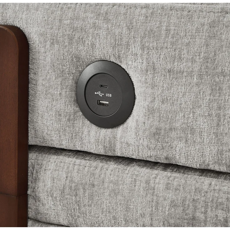 ZUBALIYA Sofa mit LED - Beleuchtung, mit USB - Anschluss, für Wohnzimmer und Apartments, mit stabilem Untergestell – Bild 6