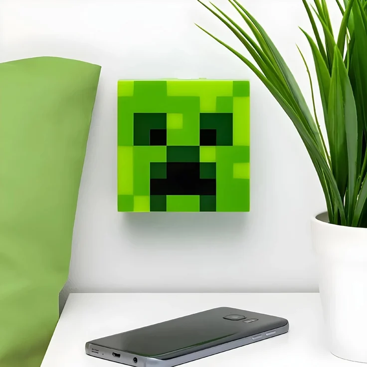 Minecraft Paladone Creeper Nachtlicht, Nachtlichtsensor-Funktion, tragbar, klebende Rückseite zur Wandplatzierung, offizielles lizenziertes Geschenk und Schlafzimmerdekor Fans – Bild 3
