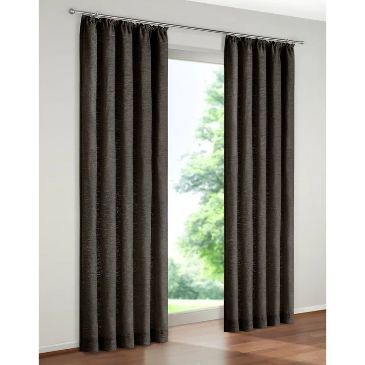 Wirth Vorhang Trondheim 328 g/m² (1 St), Kräuselband, blickdicht, Chenille