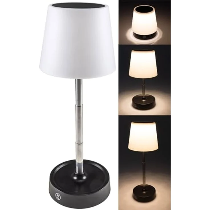 LED Akku Tischleuchte 29cm, dimmbar 115-290mm ausziehbar, Warmweiß – Bild 3