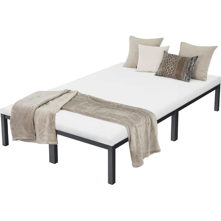 ML-Design Metallbett 120x200 cm auf Stahlrahmen mit Lattenrost, Anthrazit, Metall Bettgestell, robust, leichte Montage, Bett für Schlafzimmer der Kinder, Jugendliche, Erwachsene, Jugendbett Gästebett