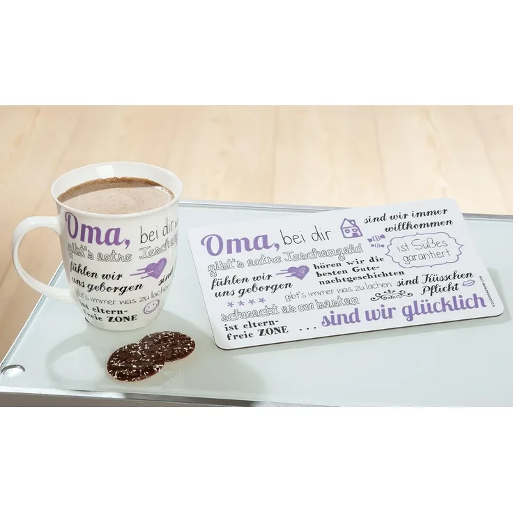 Gilde Porzell Jumbo-Tasse Oma,bei dir