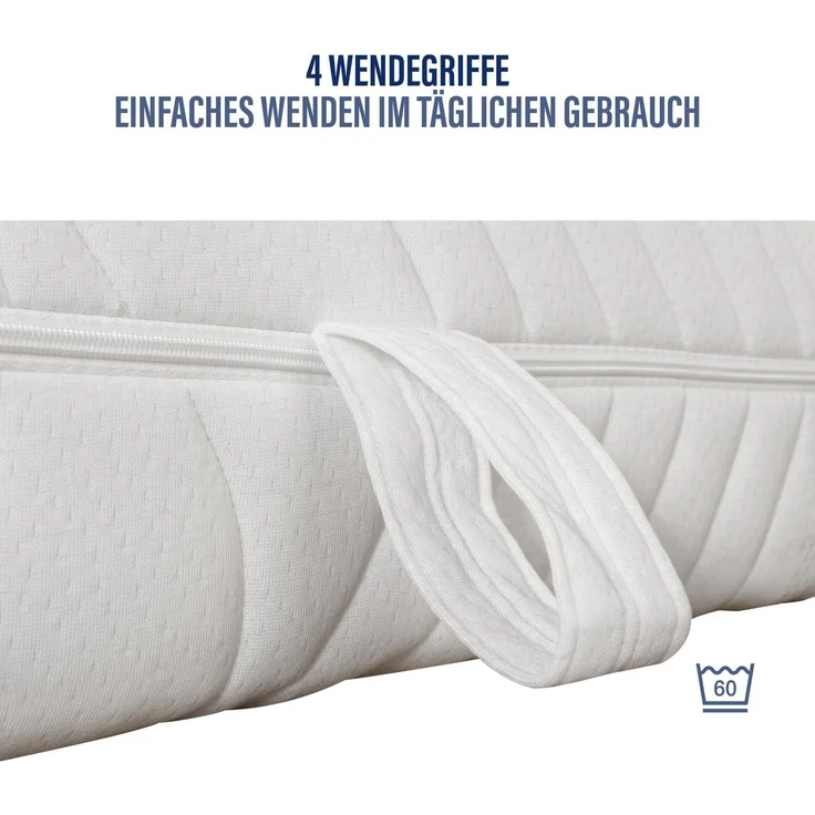 Federkernmatratze Maxima Plus, Beco, 22 cm hoch Größe 90 x 190 cm Härtegrad H2 (0 kg - 100 kg) – Bild 7