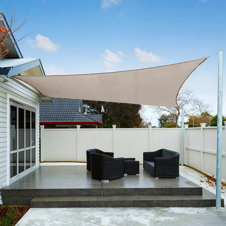 AXT SHADE Sonnensegel Wasserdicht Quadratisch 3x3 m Wetterschutz Sonnenschutz PES Polyester mit UV Schutz für Terrasse Balkon Garten-Taupe – Bild 1