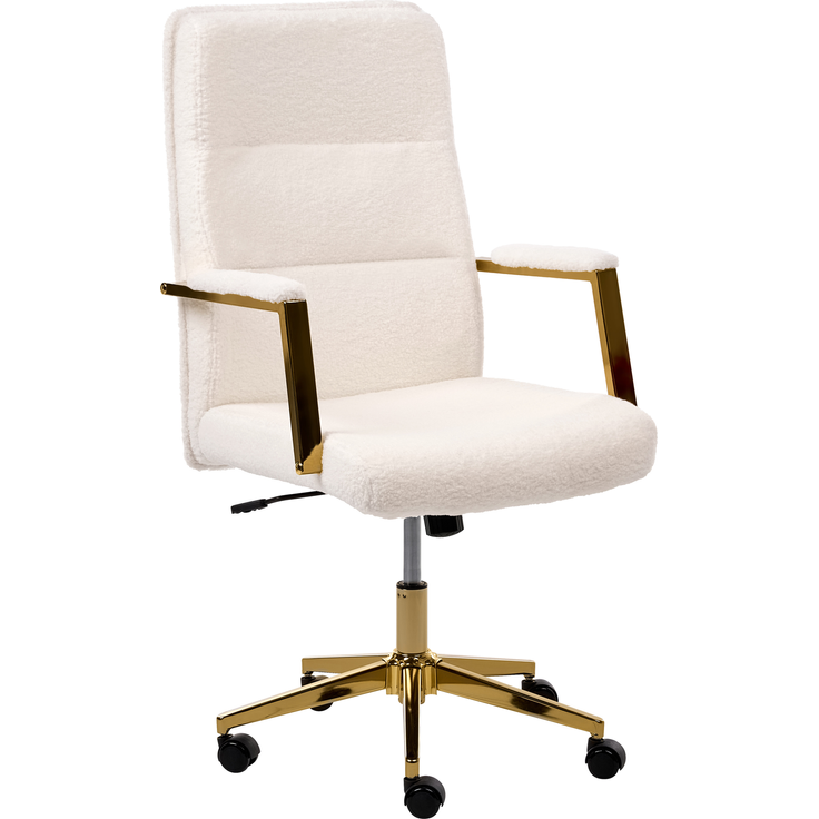 Chefsessel DEMURE Bouclé Cremeweiß – Bild 4