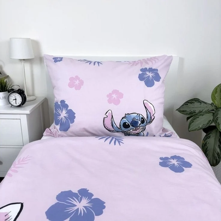 Disney Lilo & Stitch Bettwäsche aus Baumwolle 140x200 cm Bettbezug mit 70x90 cm Kissenbezug – Bild 3